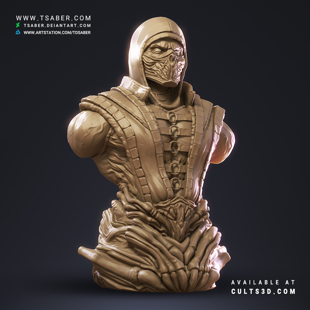 Mortal Kombat Scorpion - Tsaber -Cults3D 01